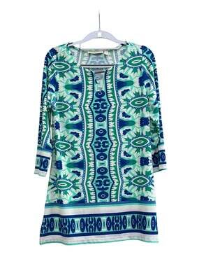 Maria Gabrielle Geometric Print Tunic Dress Size M